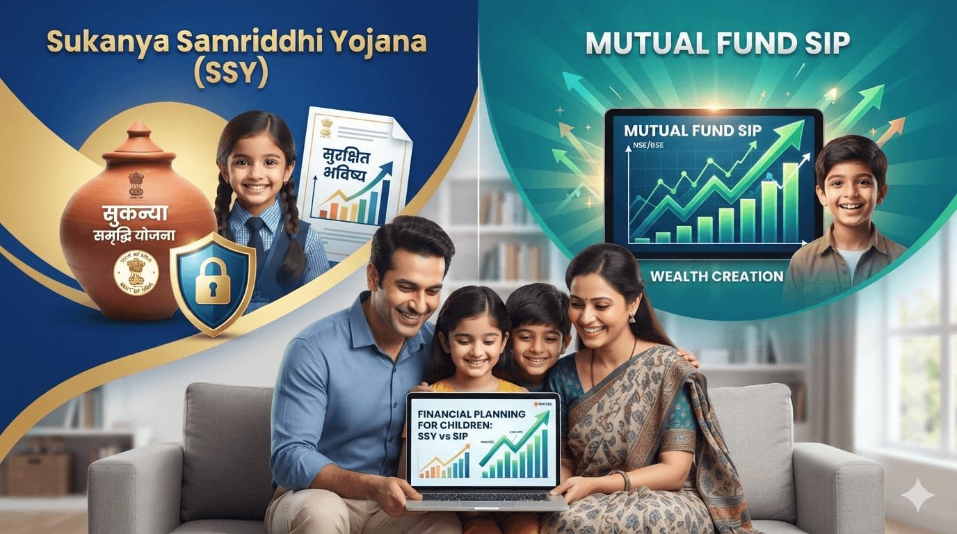 Sukanya Samriddhi Yojana vs Mutual Fund SIP comparison chart