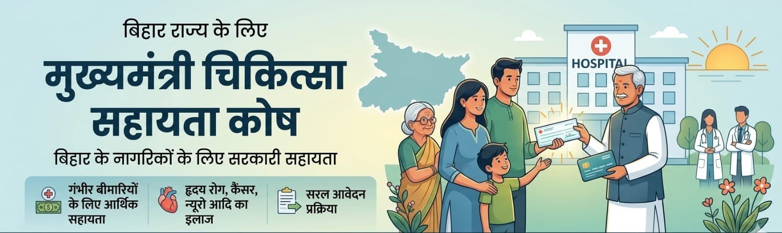 बिहार मुख्यमंत्री चिकित्सा सहायता कोष: बिना आयुष्मान कार्ड के ऐसे पाएं ₹5 लाख तक का मुफ्त इलाज